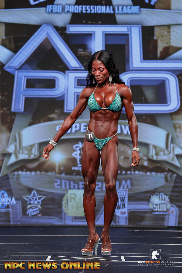 Ashley Hampton onstage at Lenda Murray Atlanta Pro, 2026