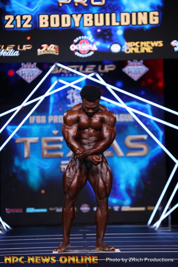 Courage Opara onstage at Texas Pro, 2026