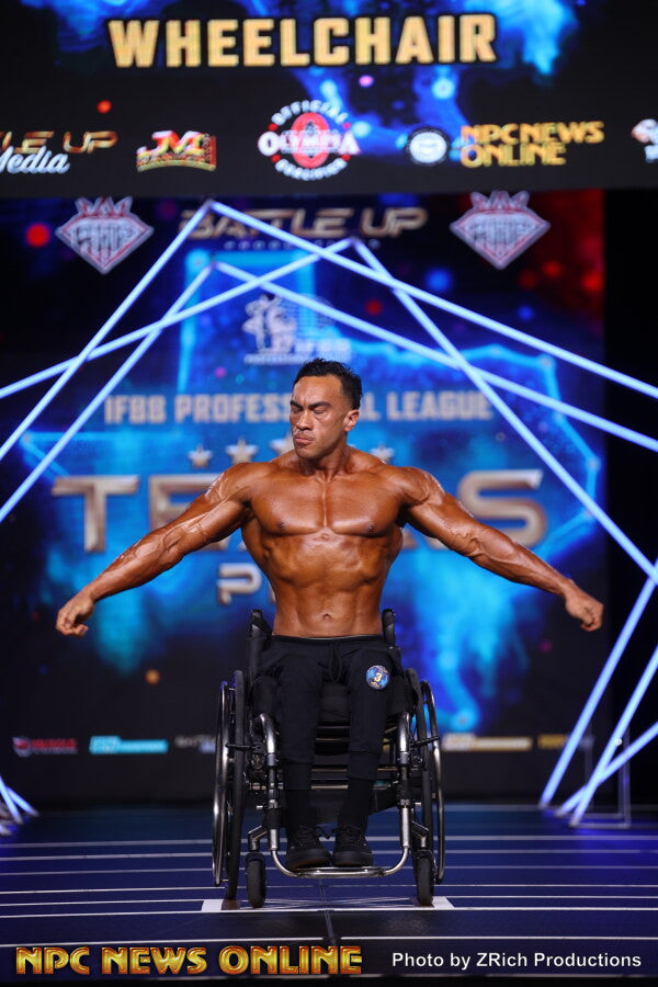 Ephraim Gudgeon onstage at Texas Pro, 2026