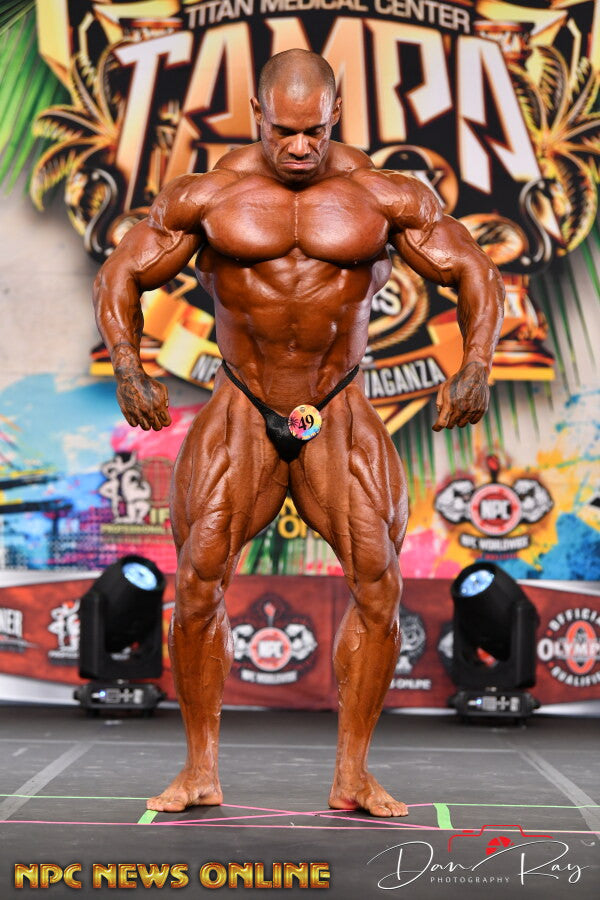 Felipe Moraes onstage at Tampa Pro, 2026