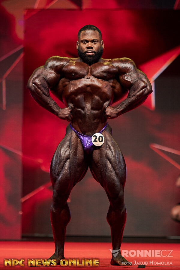Keone Pearson onstage at Evls Prague Pro, 2025