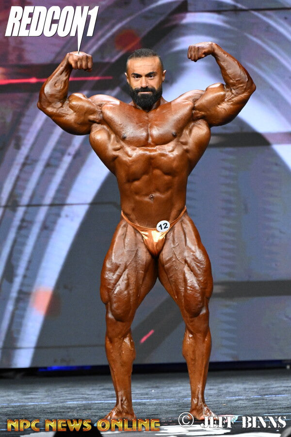 Behrooz Tabani Abarghani posing — Mr Olympia · October 10, 2025