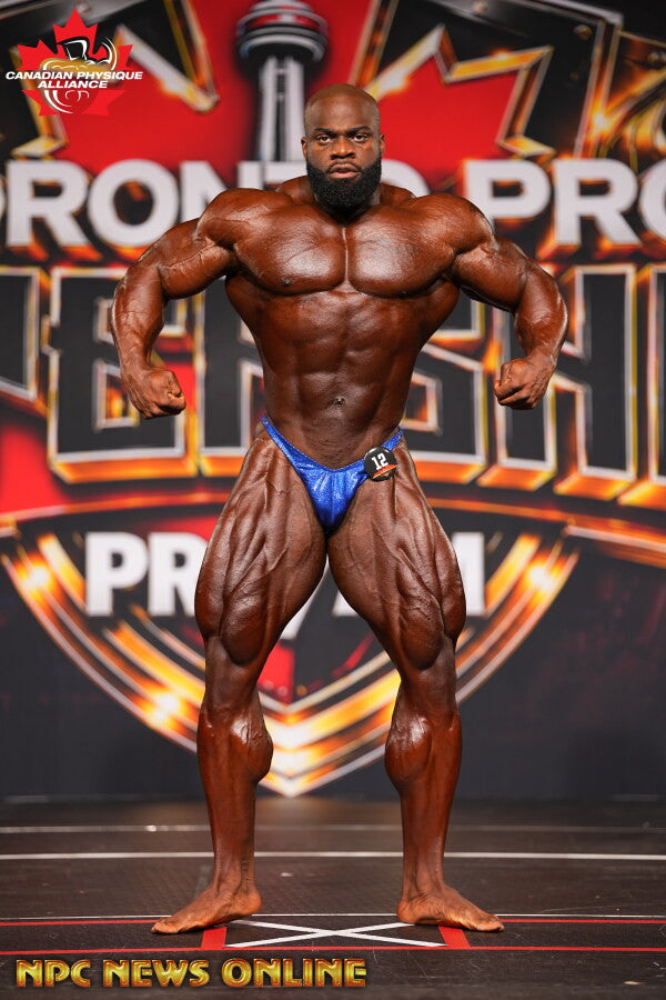Quinton Eriya posing — Toronto Pro Supershow · June 14, 2026