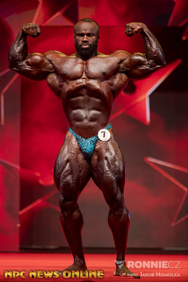 Samson Dauda posing — Evls Prague Pro · October 25, 2025