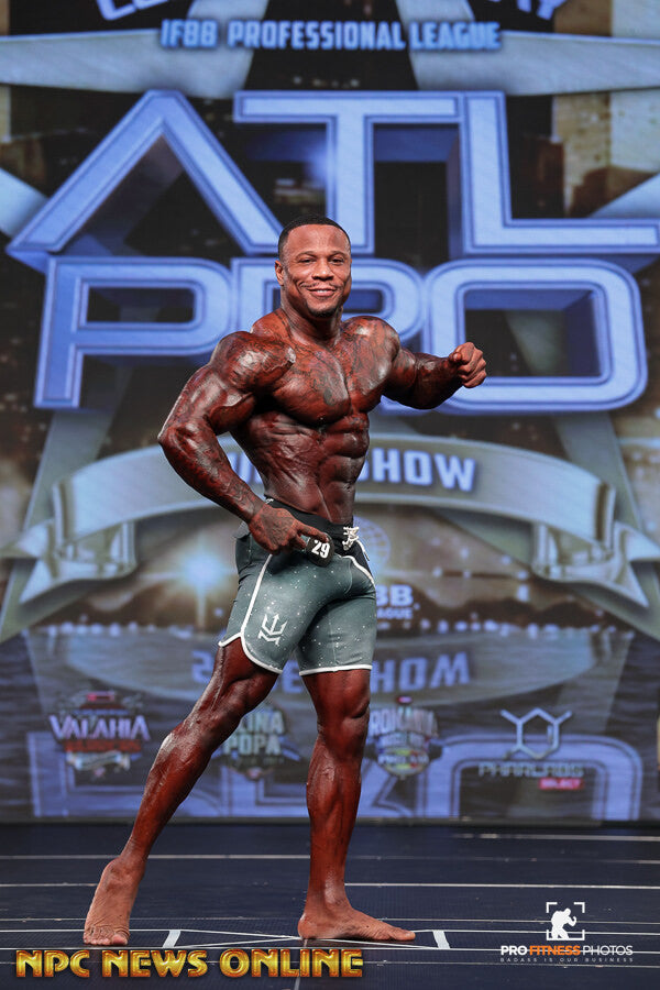 Rhyan Clark onstage at Lenda Murray Atlanta Pro, 2026