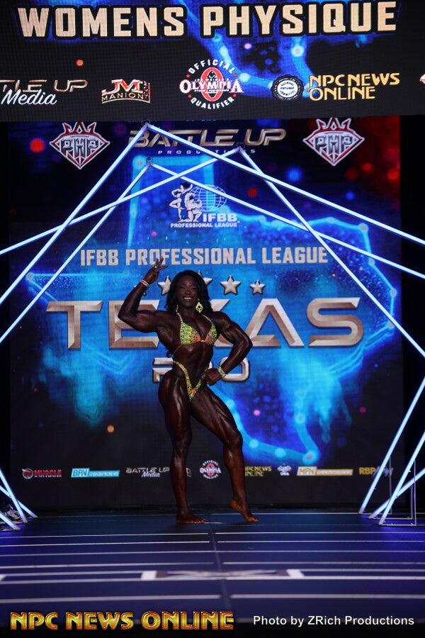 Sheronica Henton onstage at Texas Pro, 2026