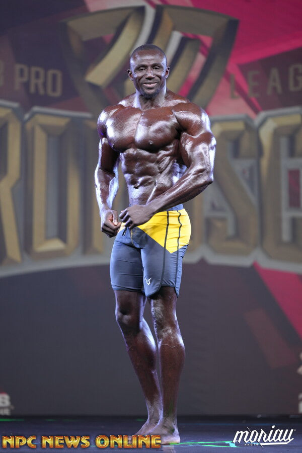 Sidy Pouye onstage at Pro Muscle Italy Pro, 2026