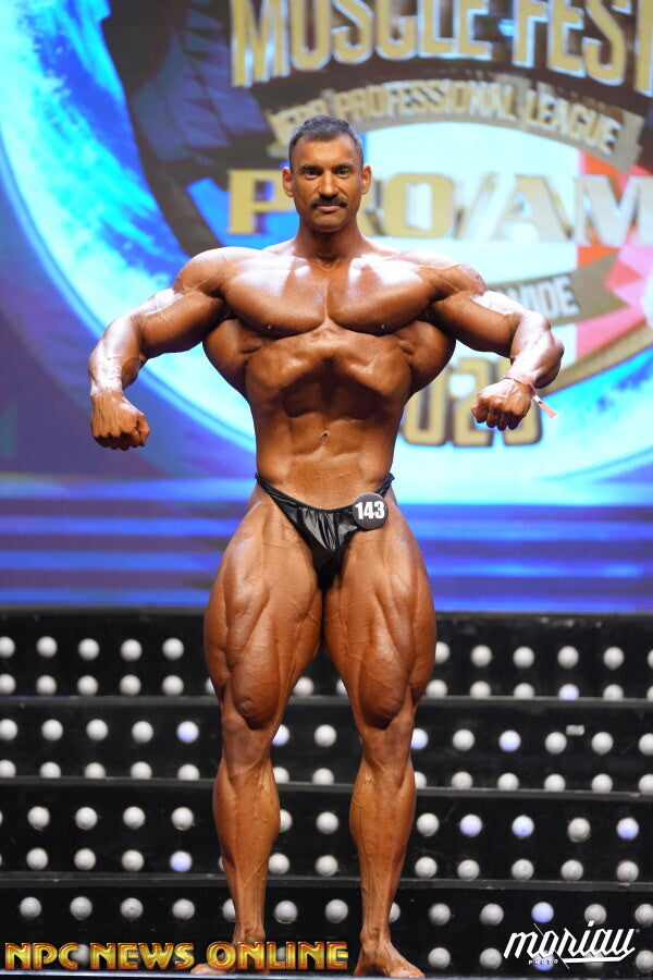 Tomislav Strmecki onstage at Romania Muscle Fest Pro, 2025