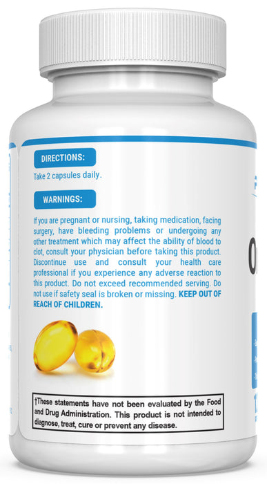 PEScience Omega-3+ softgel size comparison