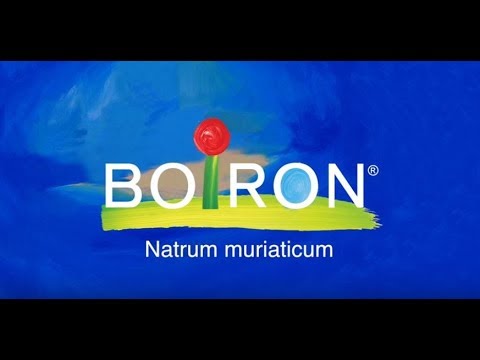 Video showing Boiron Natrum Muriaticum homeopathic medicine in 6C, 30C, and 200CK potencies, including front and back packaging details.