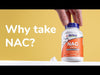NOW Foods NAC 1,000 mg supplement facts label showing N-Acetyl Cysteine content