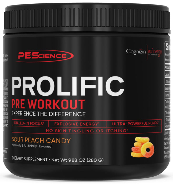 PEScience Prolific Sour Peach Candy 40 scoops