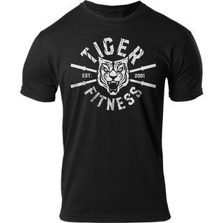 TF Barbell Tee - Black / White Logo
