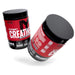 Tiger Fitness MTS Pürest Creatine micronized monohydrate supplement powder in a red and black tub