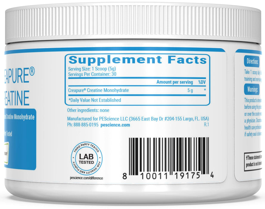 PEScience TruCreatine+ 30 serving tub
