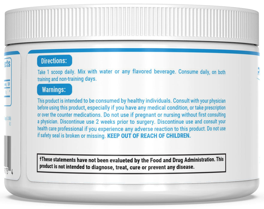 PEScience TruCreatine+ supplement facts panel