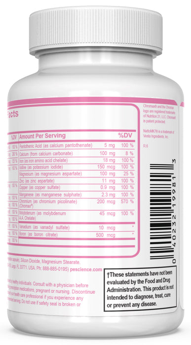 PEScience TruMulti Women's bottle detail