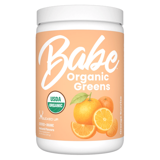 Bucked Up Babe Organic Greens Orange Sunrise front