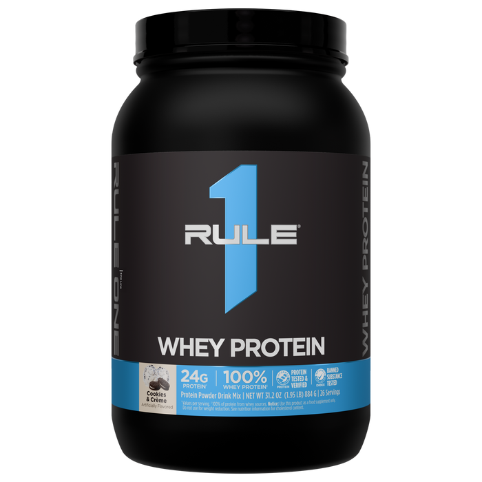 Rule 1 Whey Protein Cookies & Creme, 2lb