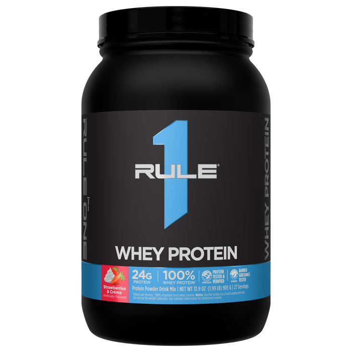 Rule 1 Whey Protein Strawberries & Creme, 2lb