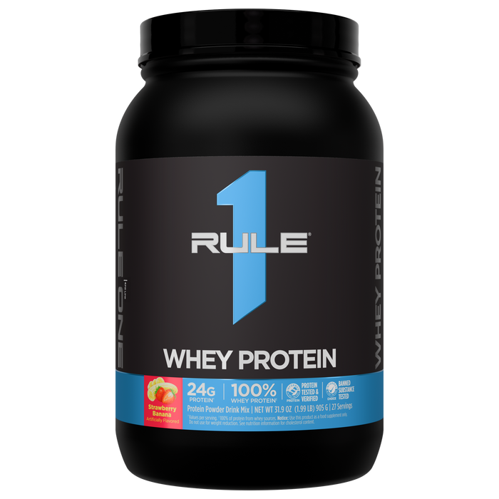 Rule 1 Whey Protein Strawberry Banana, 2lb
