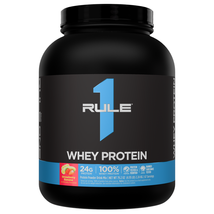 Rule 1 Whey Protein Strawberry Banana, 5lb