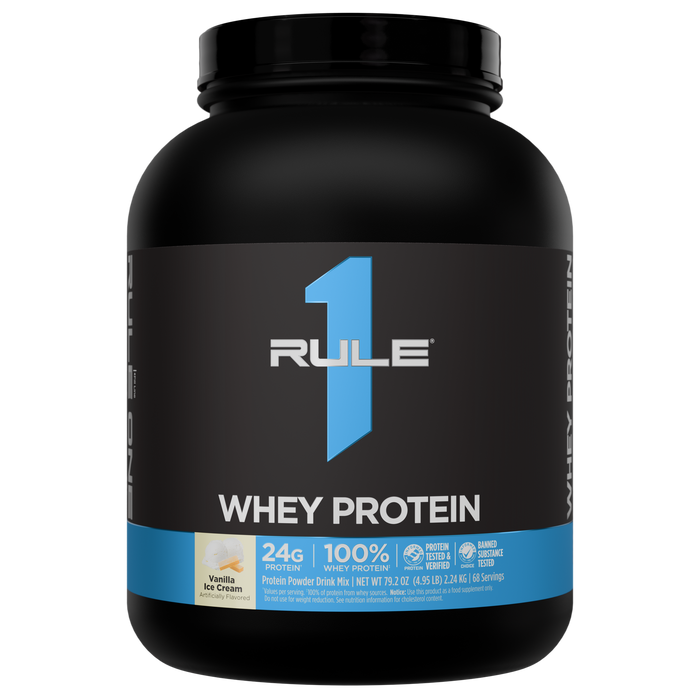 Rule 1 Whey Protein Vanilla Ice Cream, 5lb