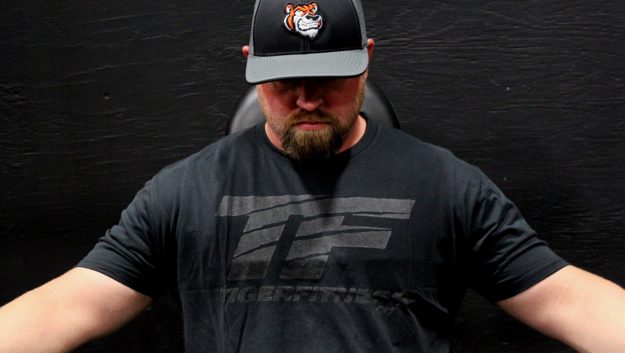 TF Blackout Sueded Crew T-Shirt - Tiger Fitness
