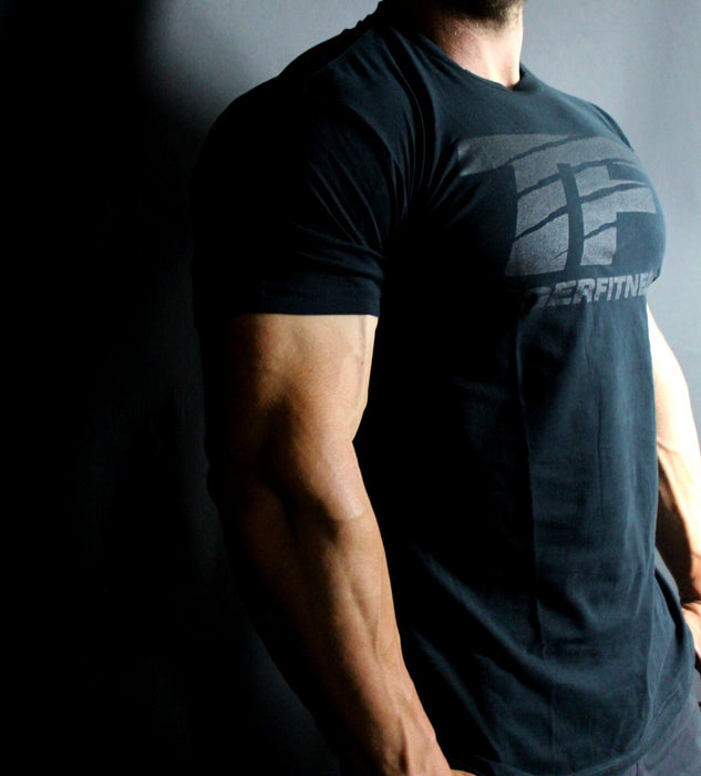 TF Blackout Sueded Crew T-Shirt - Tiger Fitness