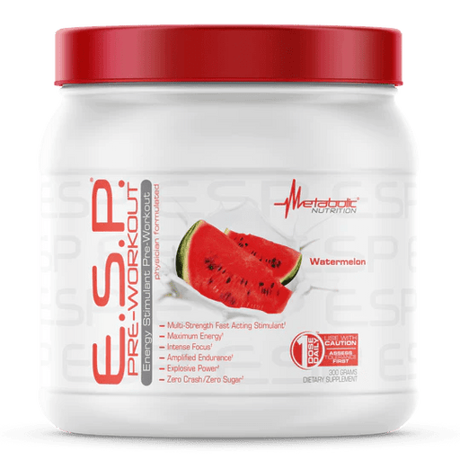 Metabolic Nutrition E.S.P. Pre-Workout Watermelon – Extreme Energy & Pump Formula – TigerFitness