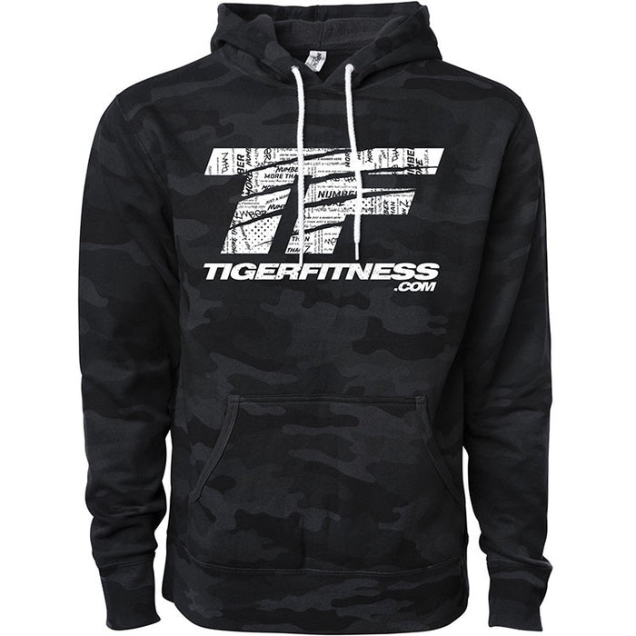 TF Black Camo Hoodie - Tiger Fitness